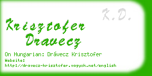 krisztofer dravecz business card